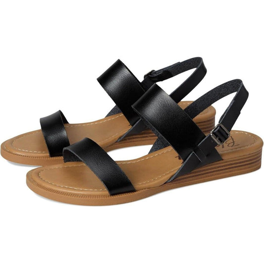 Arcadia Black Heel Strap Sandals