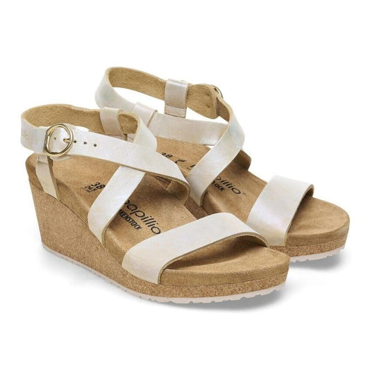 Papillio Sibyl Metallic Silver Wedge Sandals