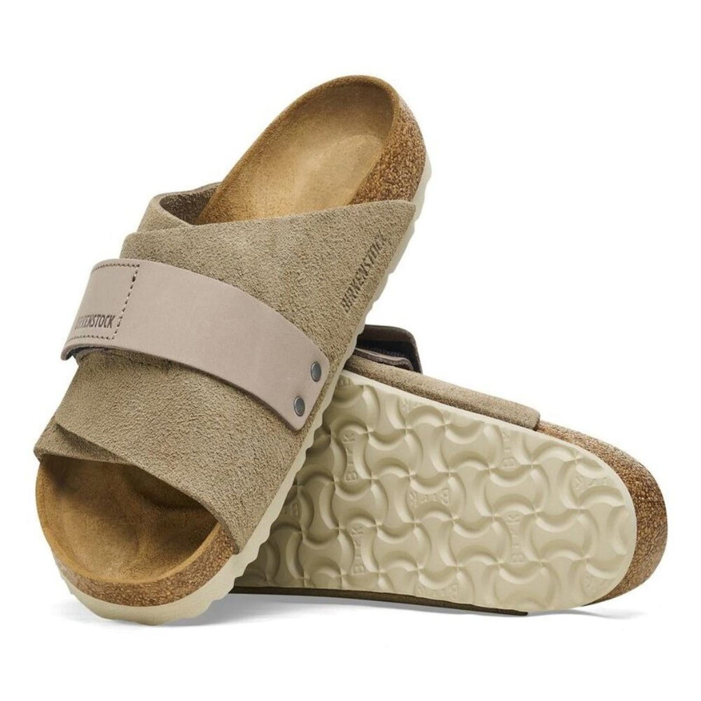 Kyoto Taupe Nubuck Suede Leather Sandals