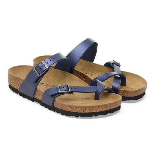 Mayari Graceful Midnight Blue Birko Flor Sandals