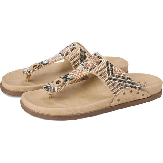 Lyric San Beaded Faux Nubuck Sandals