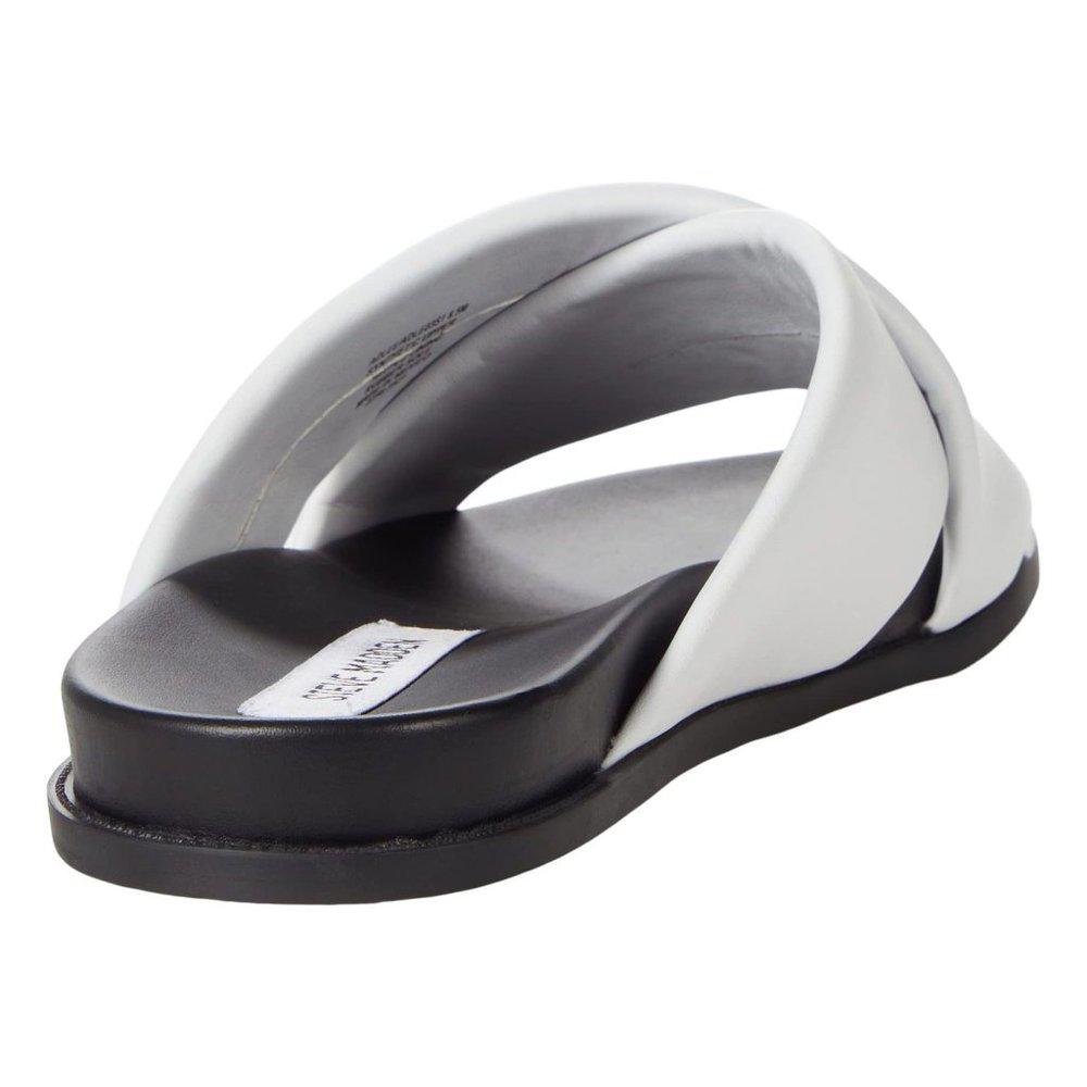 Adlee White Crisscross Slides