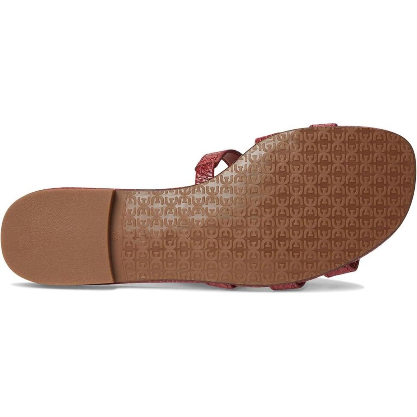 Bay Dark Rose Leather Flat Slide Sandals