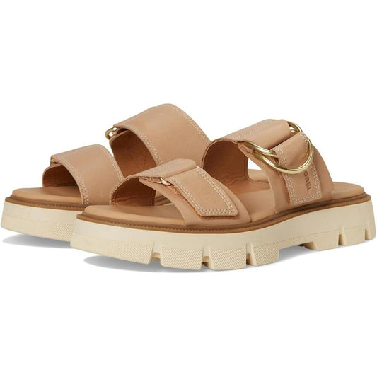 Rein CB Honest Beige Leather Slide Sandals
