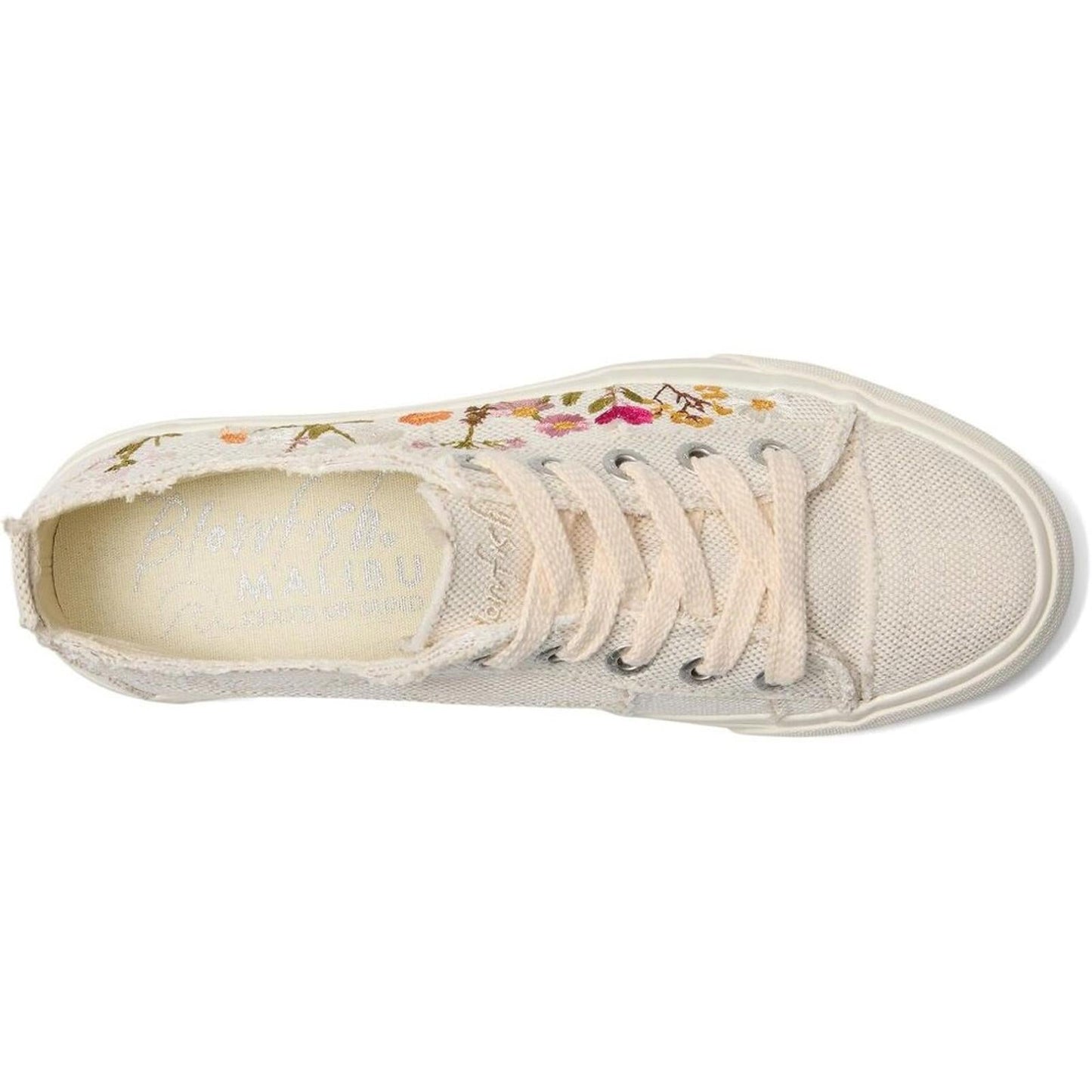 Sadie Sun Cream Floral Embroidered Sneakers