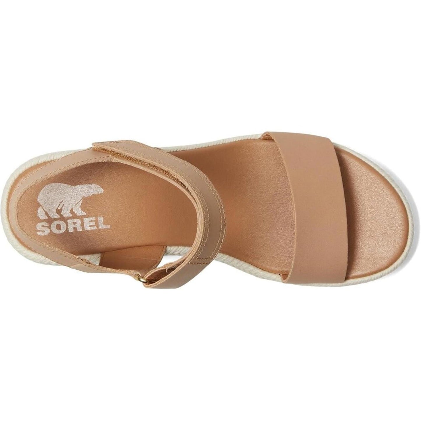 Cameron Honest Beige Leather Wedge Sandals