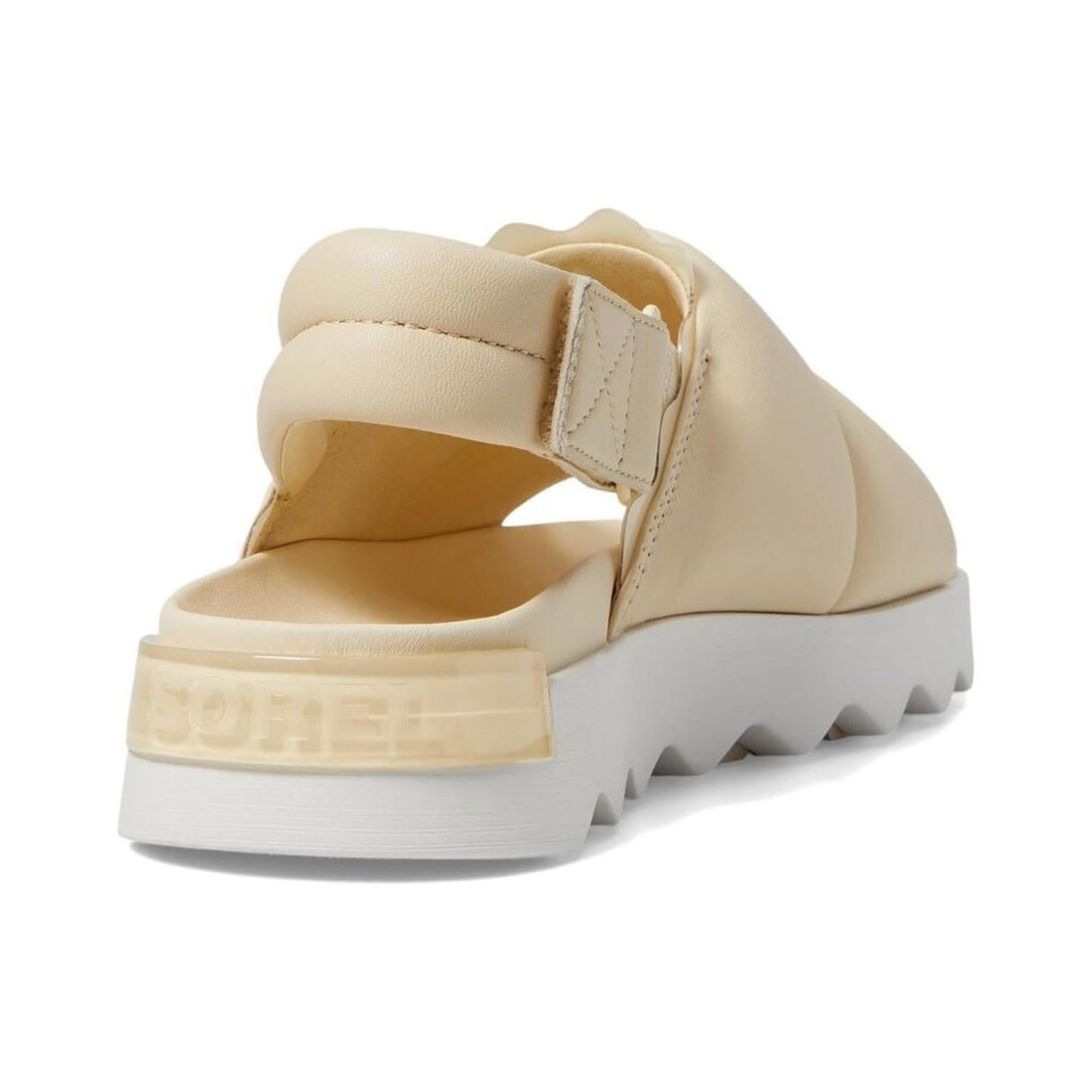 Viibe Honey White Leather Slingback Sandals