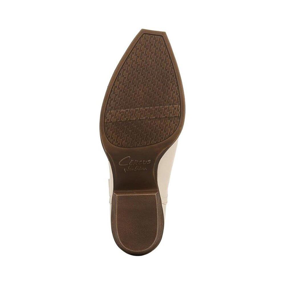Jadia Vanilla Faux Leather Western Cowboy Ankle Boots