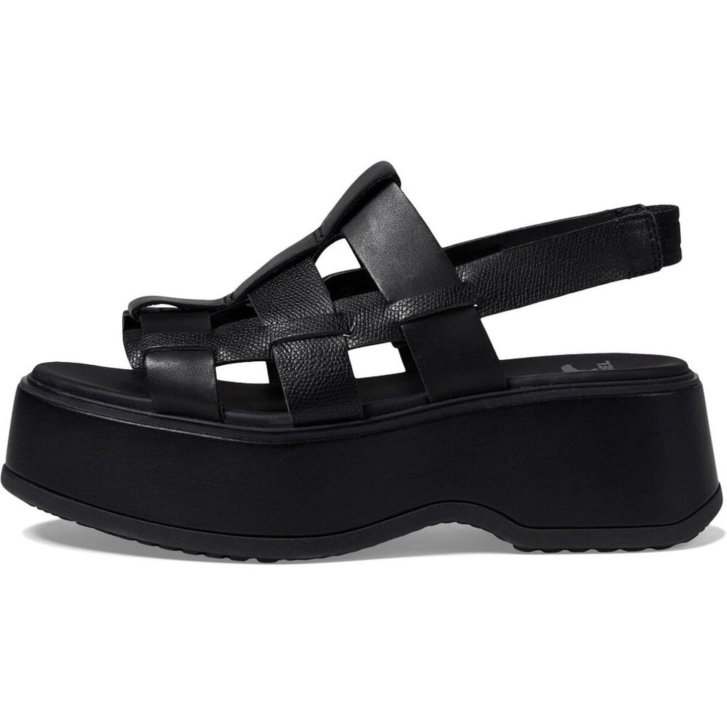 Dayspring Black Leather Slingback Sandals