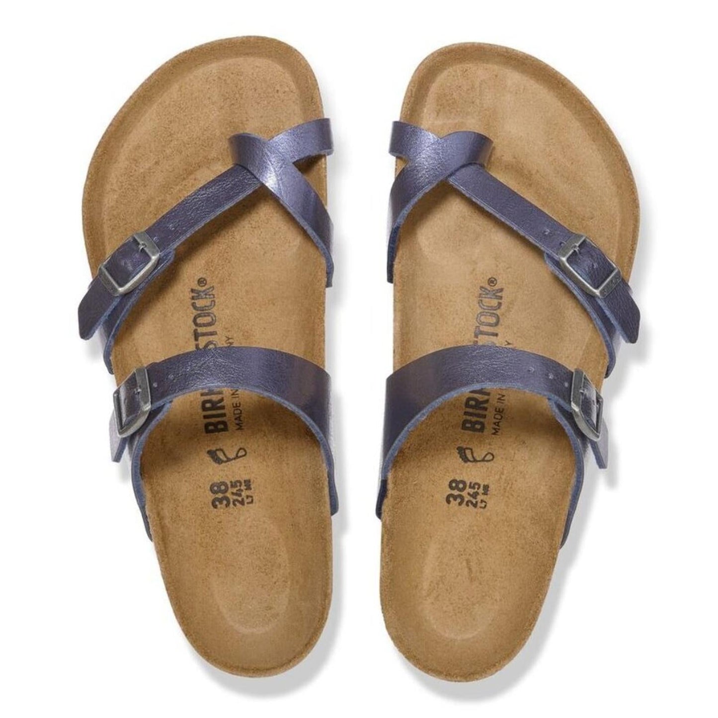 Mayari Graceful Midnight Blue Birko Flor Sandals