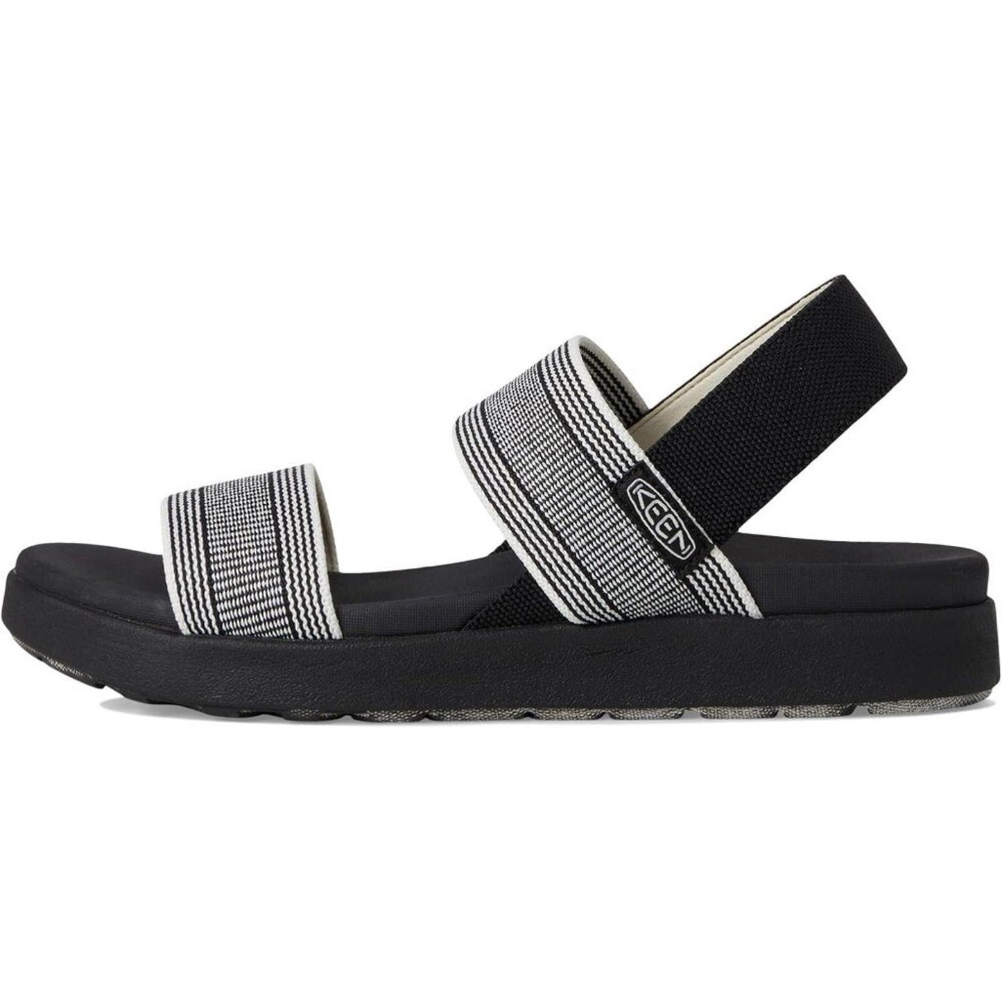 Elle Black Star White Backstrap Sandals