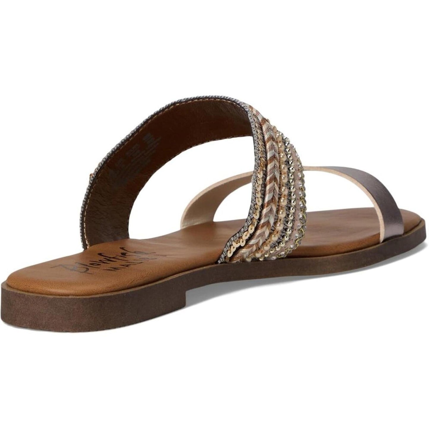 Curtis Metallic Pearl Fabric Woven Sandals