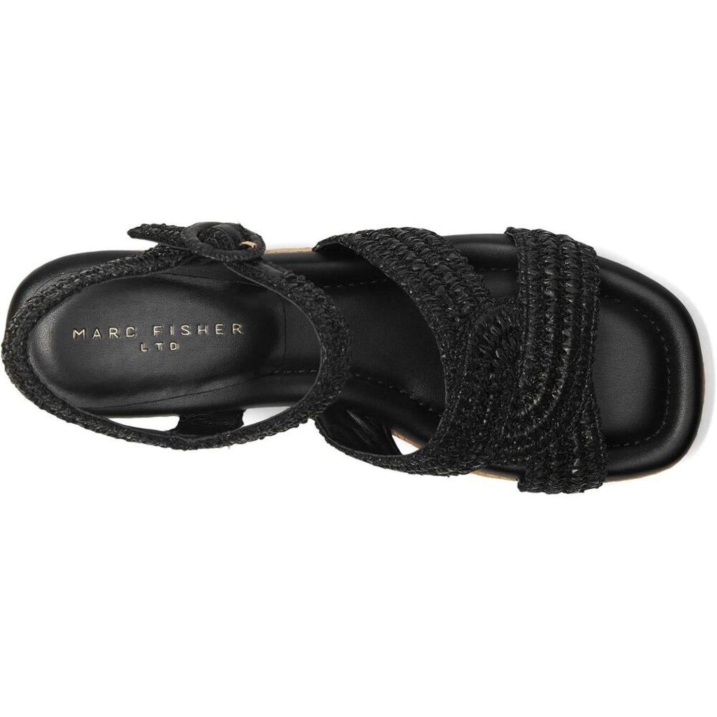 Payley Black Wedge Platform Sandals