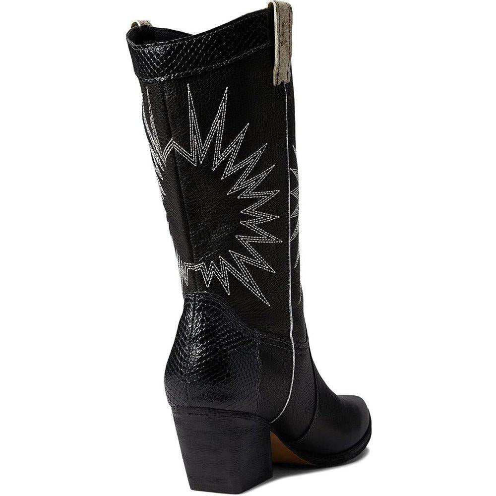 Lawson Black Leather Western Boots