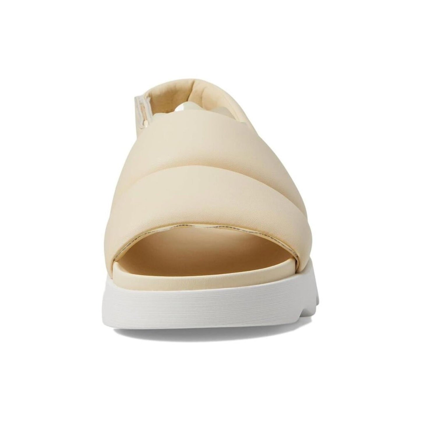 Viibe Honey White Leather Slingback Sandals