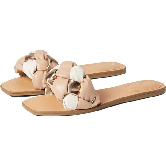 Bolier Natural Braided Flat Slide Sandals
