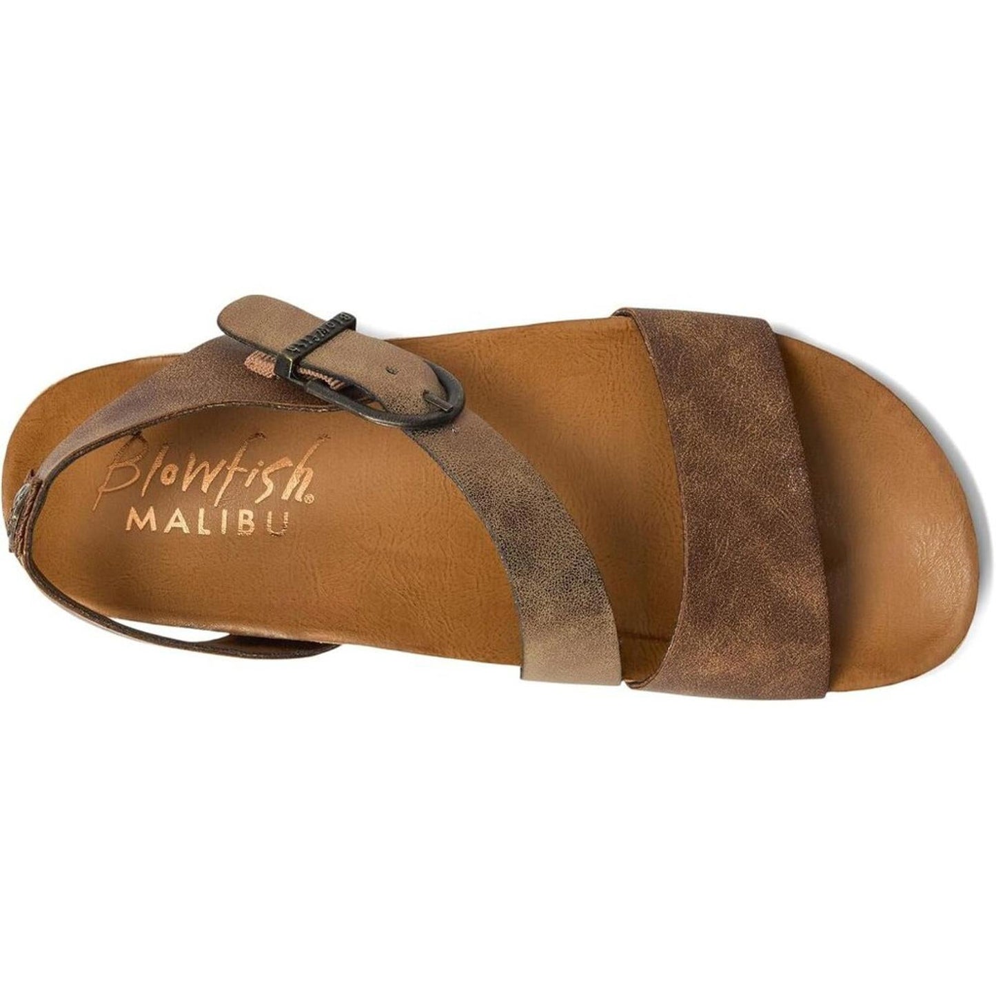 Lance Walnut Faux Leather Sandals