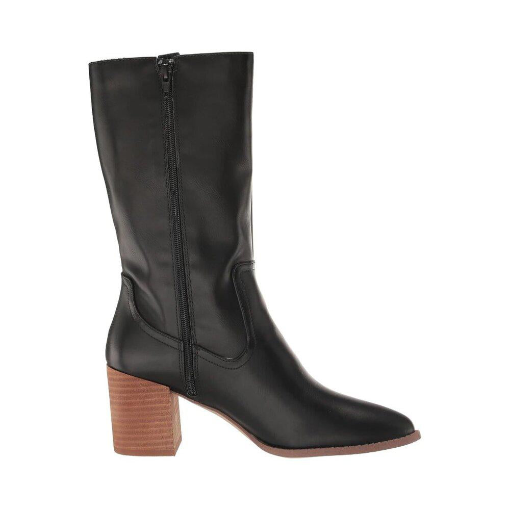 Tezza Black Heeled Boots