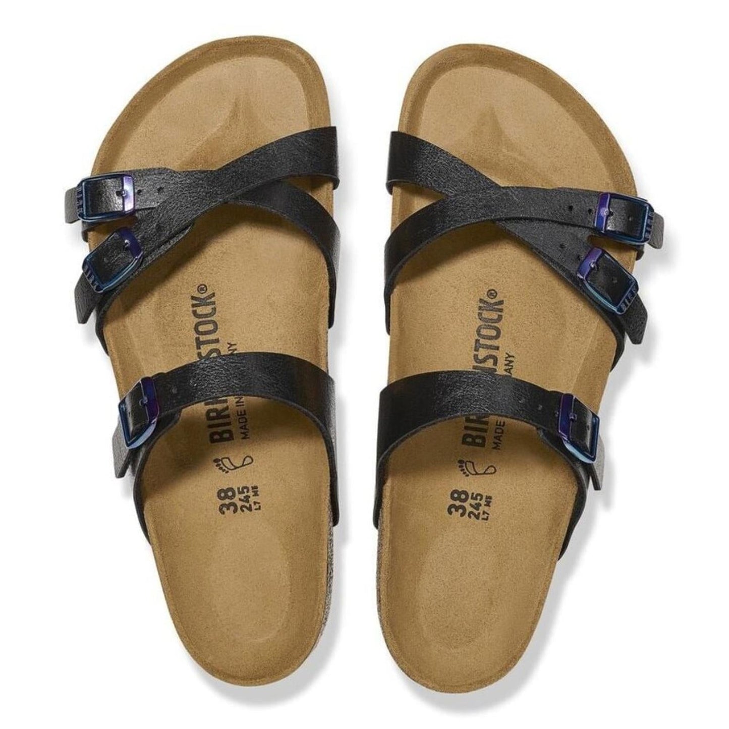 Franca Graceful Licorice Birko Flor Sandals