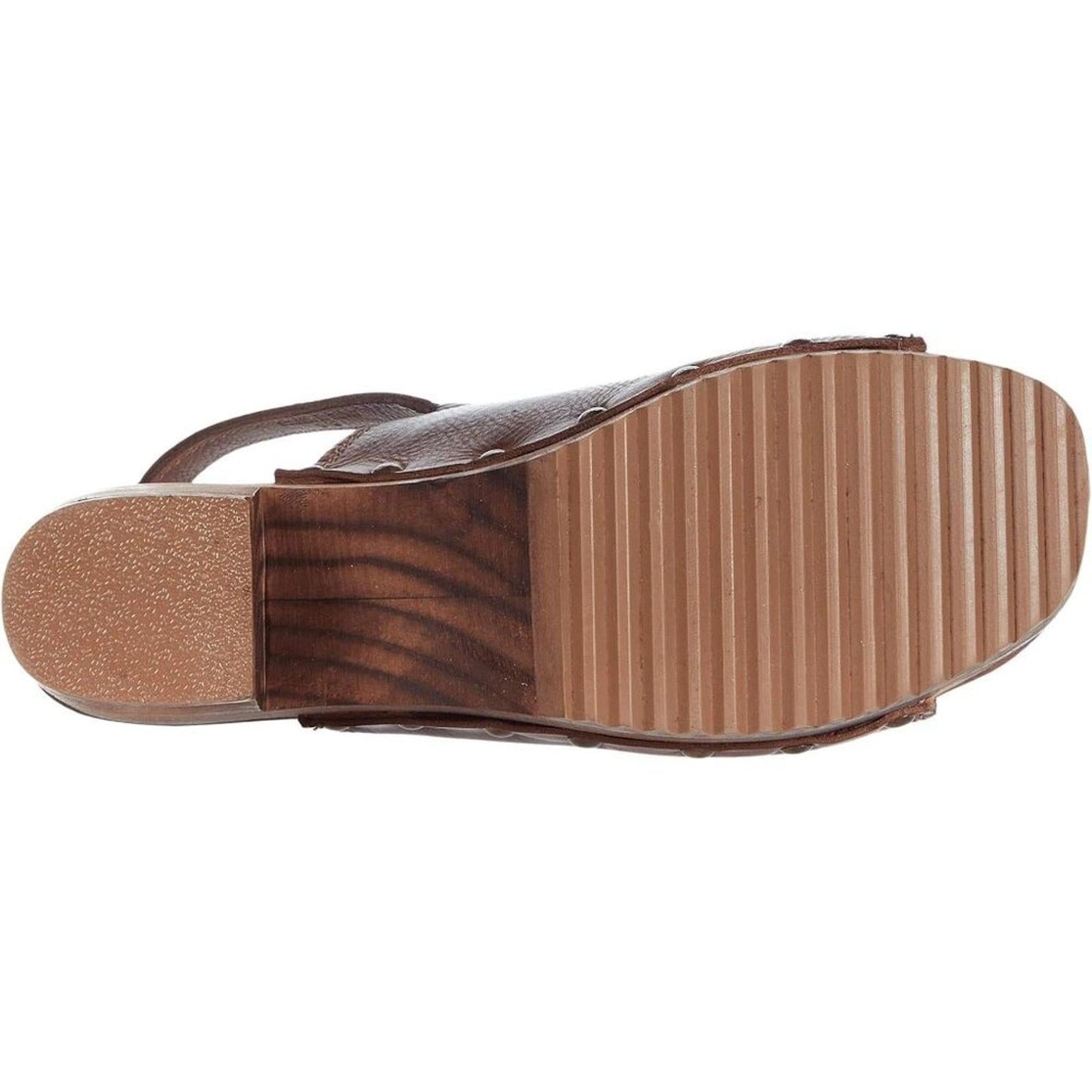 Marie Teak Dip-Dye Leather Heeled Sandals