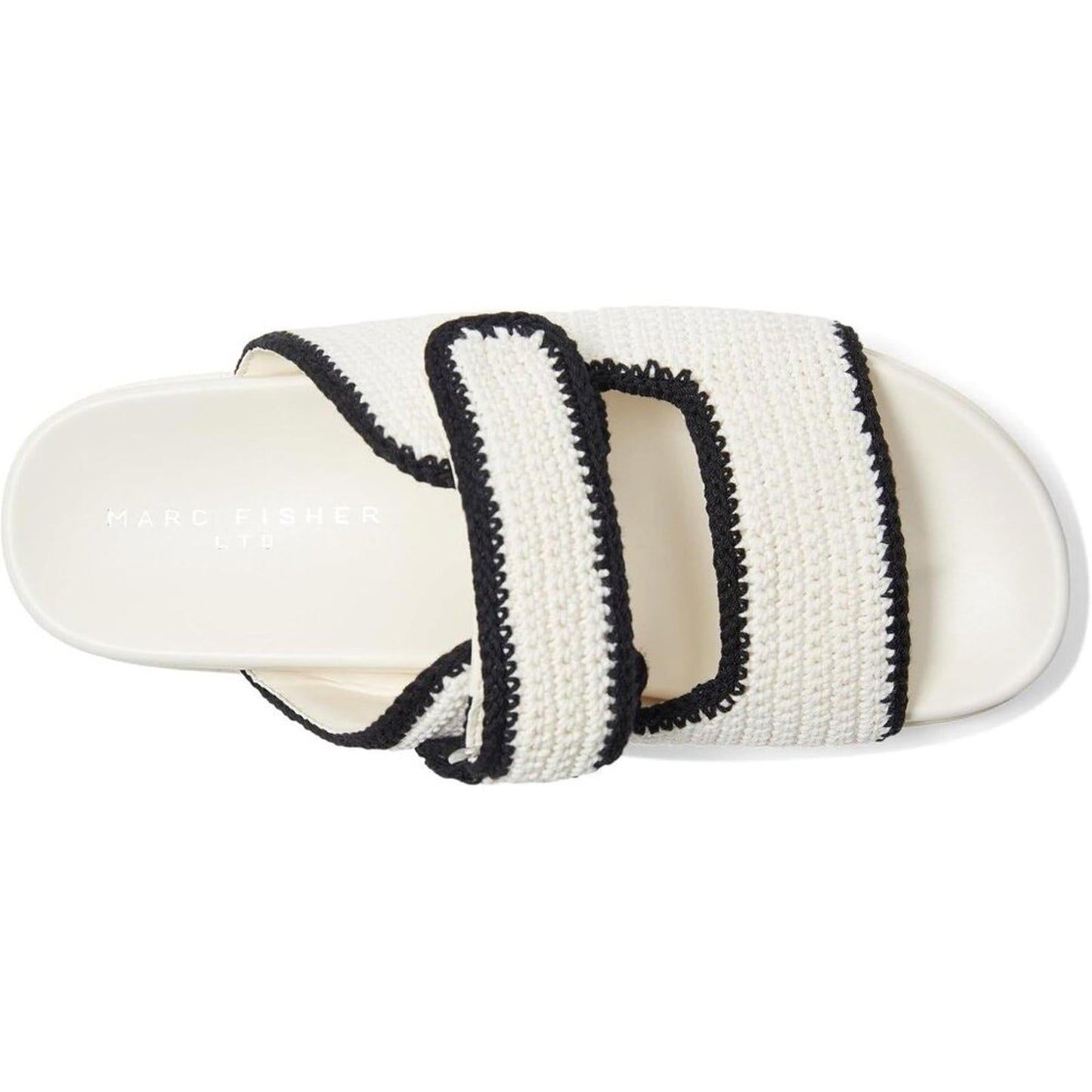 Brinleys Cream Multi Slide Sandals