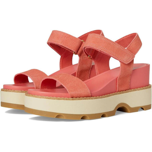 Joanie IV Coral Blossom Y Strap Wedge Sandals