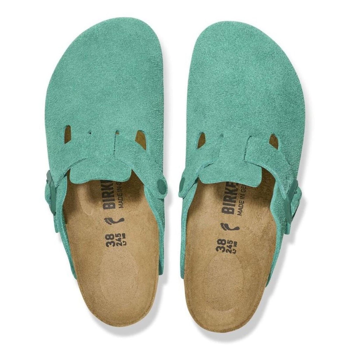 Boston Digital Green Suede Leather Clogs