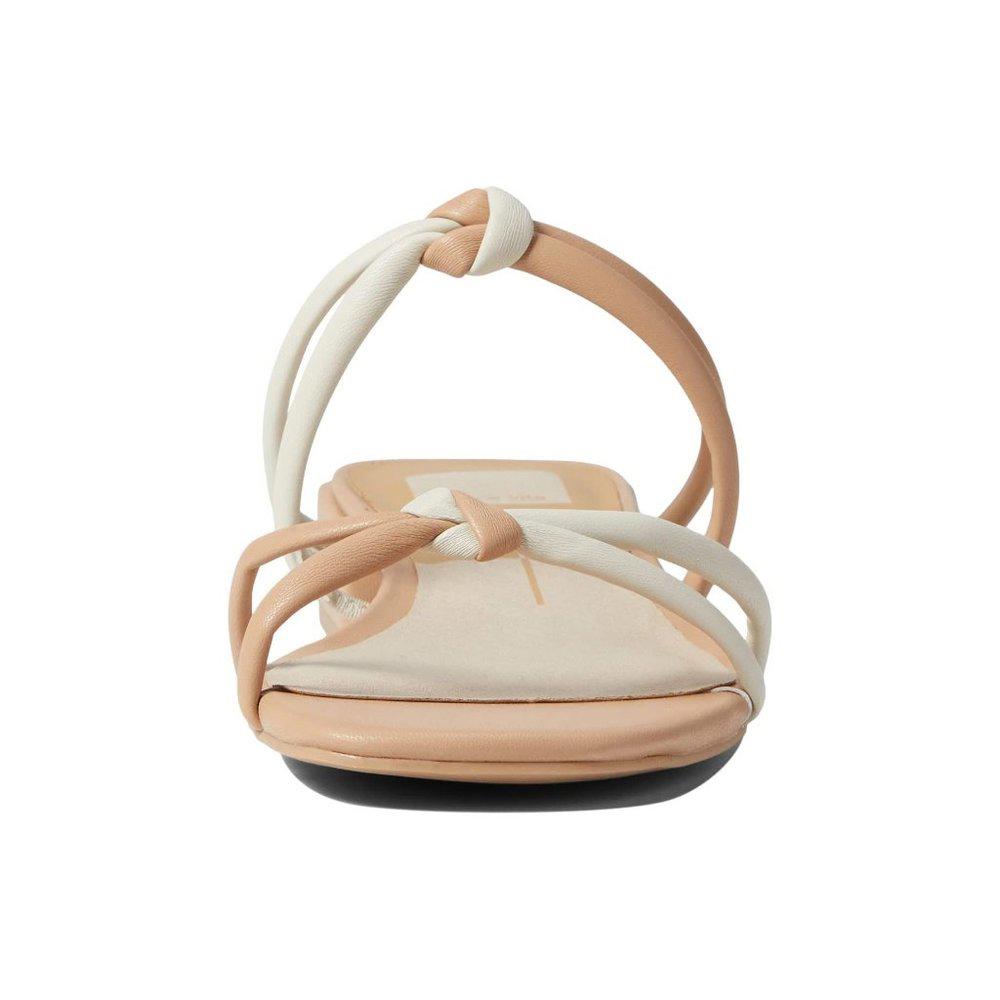 Hensla Beige Multi Knotted Sandals