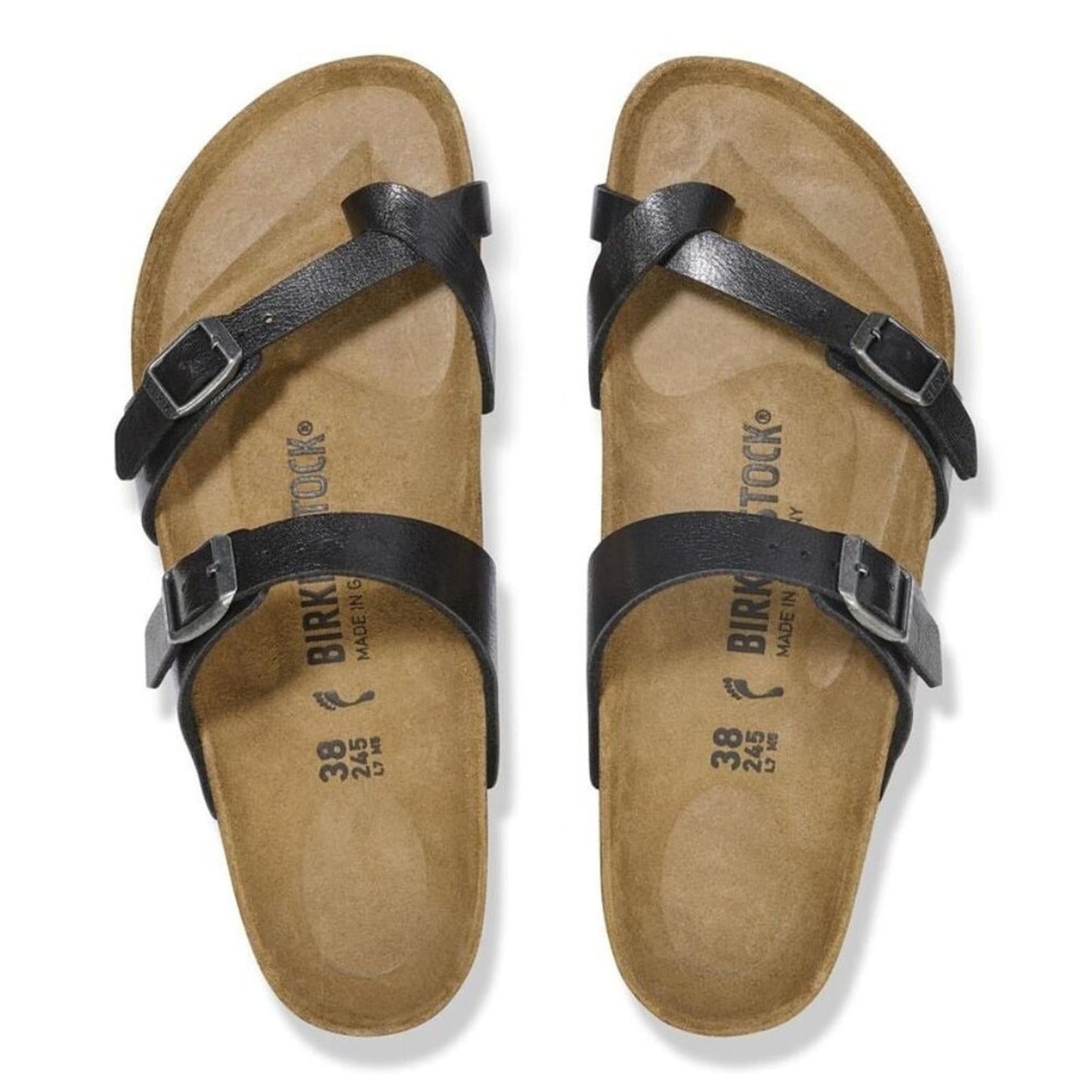 Mayari Graceful Licorice Birko Flor Sandals