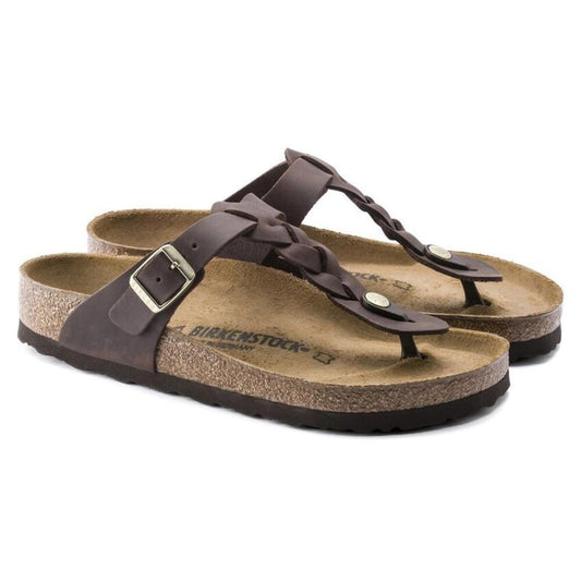 Gizeh Braided Habana Oiled Leather Sandals