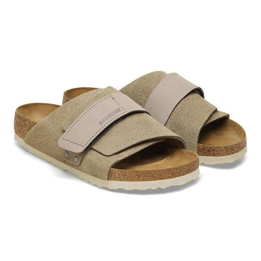 Kyoto Taupe Nubuck Suede Leather Sandals