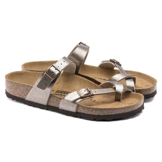 Mayari Graceful Taupe Birko Flor Sandals
