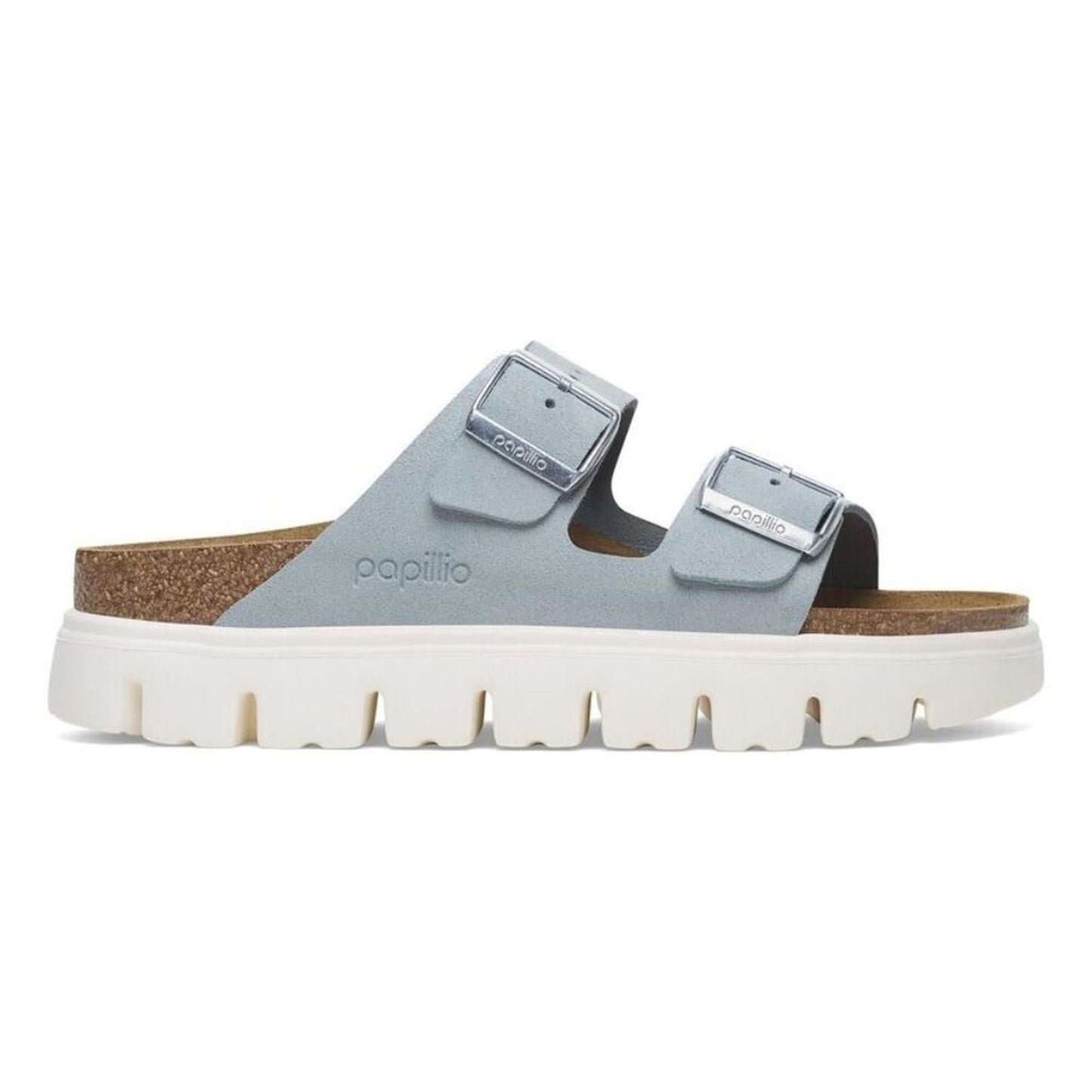 Papillio Arizona Chunky Baby Blue Suede Leather Sandals