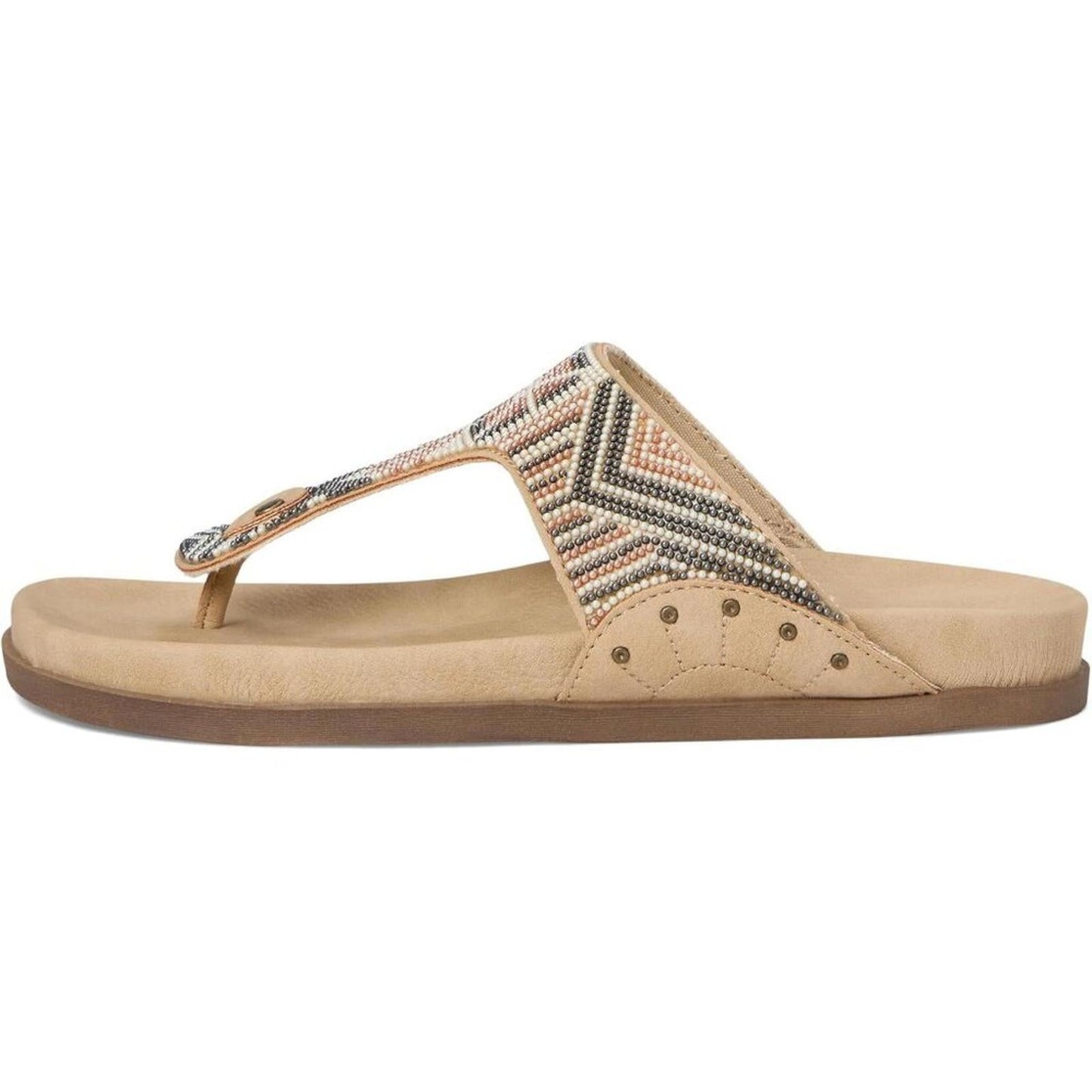 Lyric San Beaded Faux Nubuck Sandals