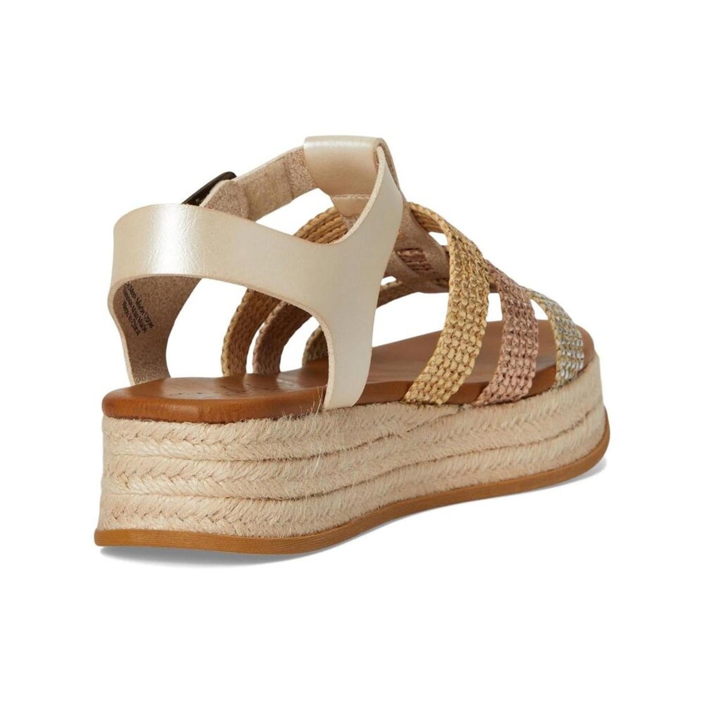 Madrid Cloud Silver Faux Raffia Sandals