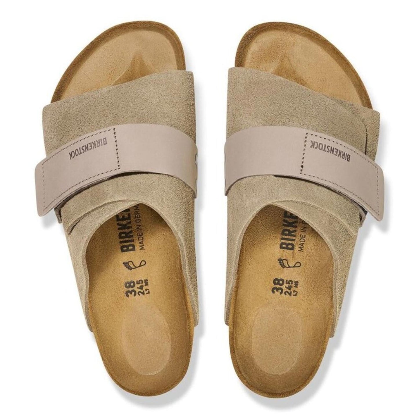 Kyoto Taupe Nubuck Suede Leather Sandals