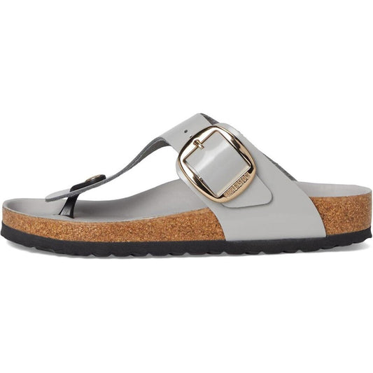 Gizeh Stone Coin Big Buckle High Shine Sandal
