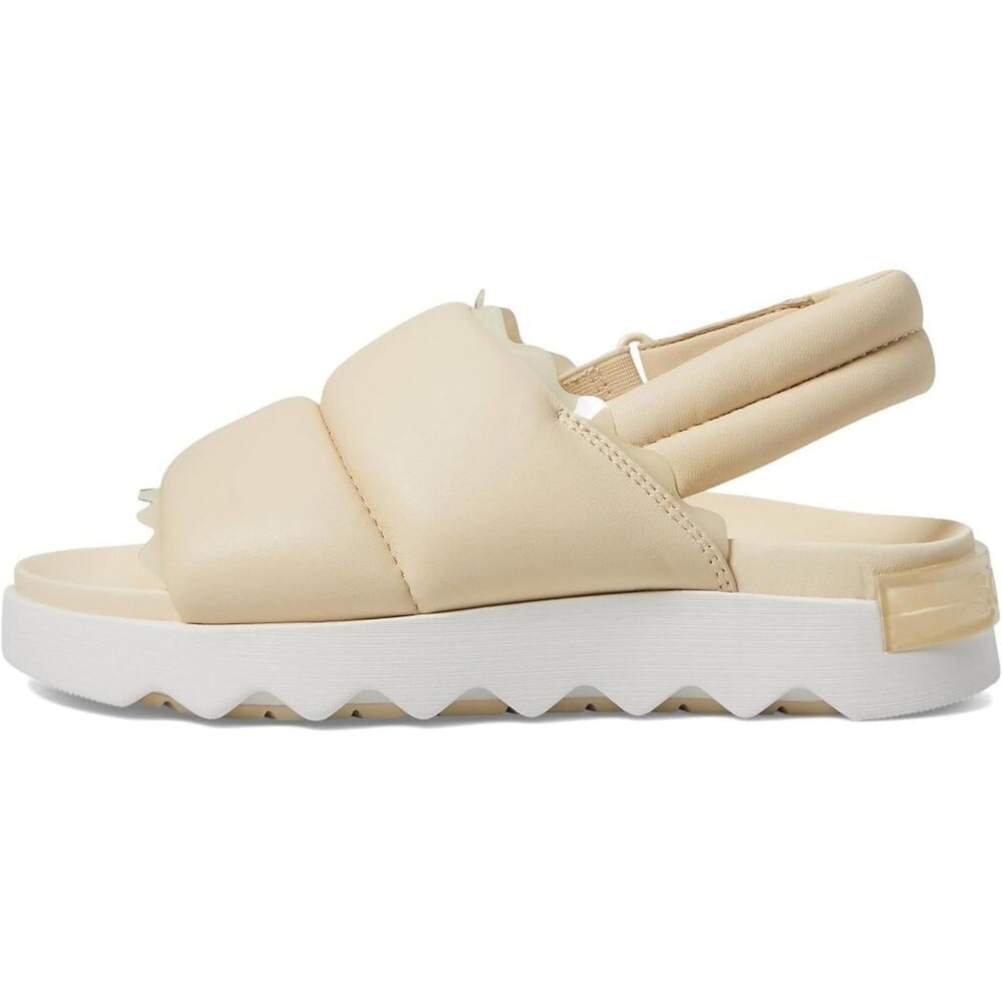 Viibe Honey White Leather Slingback Sandals