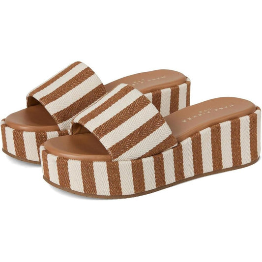 Daylin Dark Natural Stripe Wedge Sandals