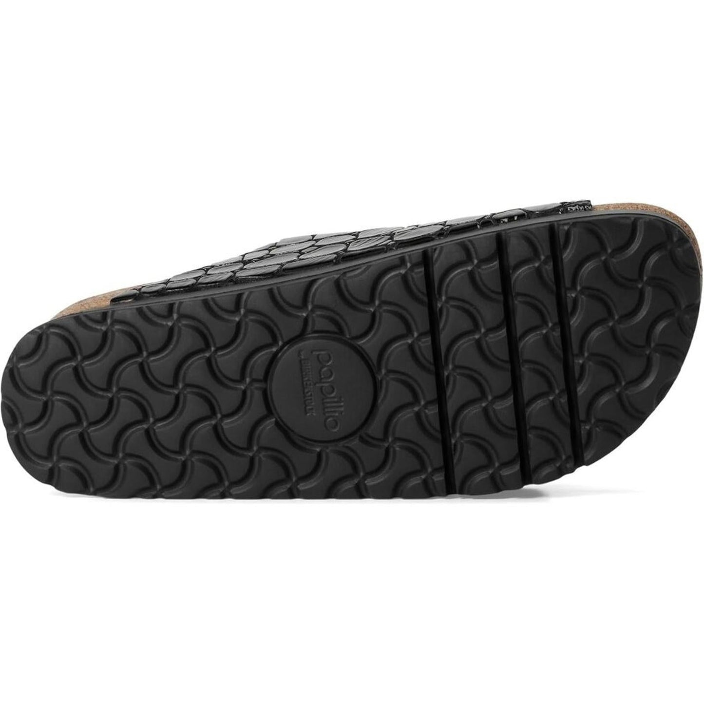 Papillio Arizona Black Embossed Platform Sandals