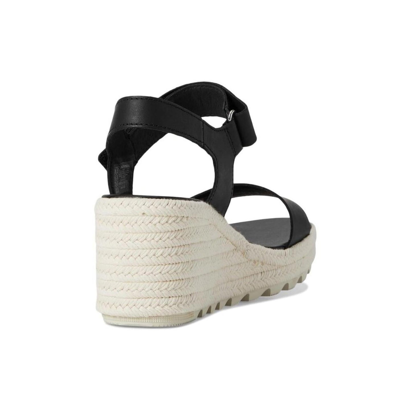 Cameron Black Leather Wedge Sandals