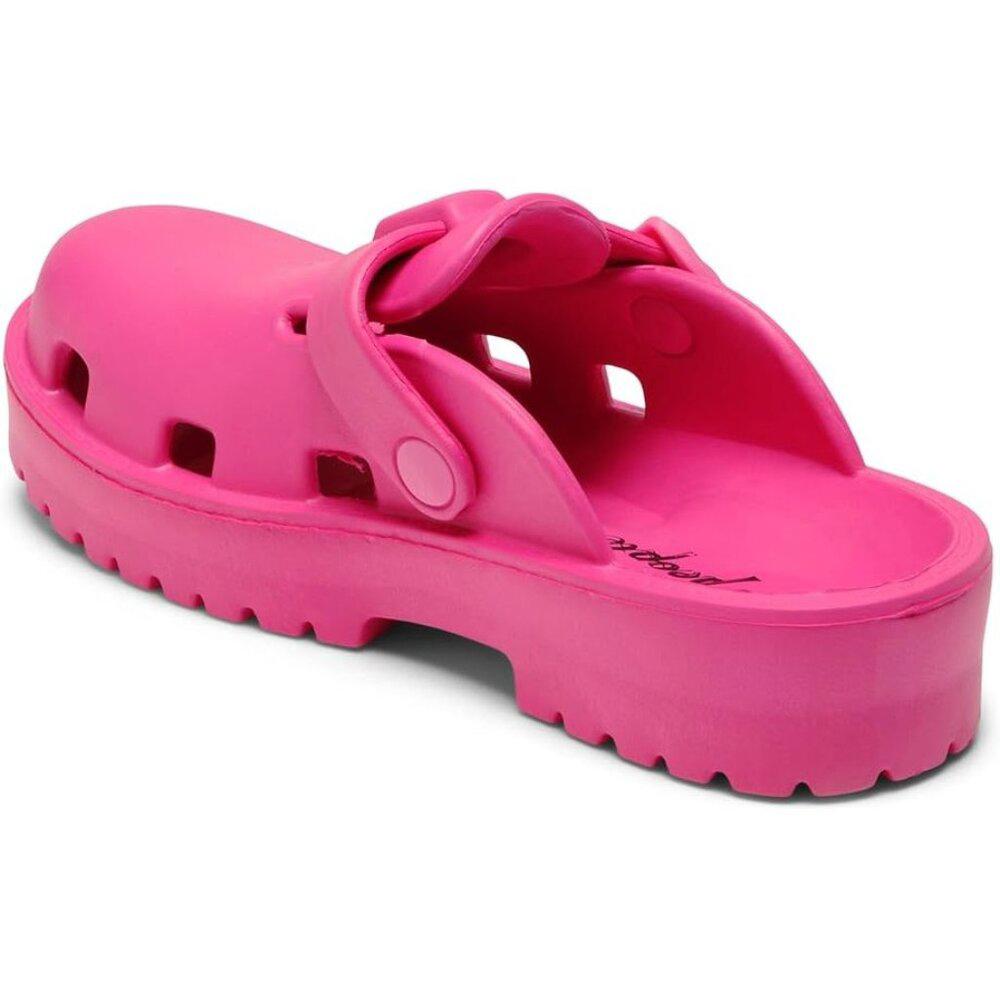 Karlie Pink Buckle Clogs