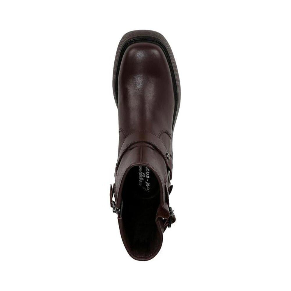Hadley Dark Chocolate Buckle Harness Lug Ankle Boots