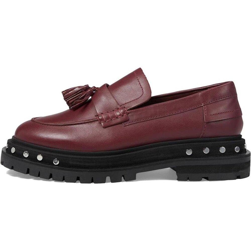 Teagan Mulberry Leather Tassel Loafers
