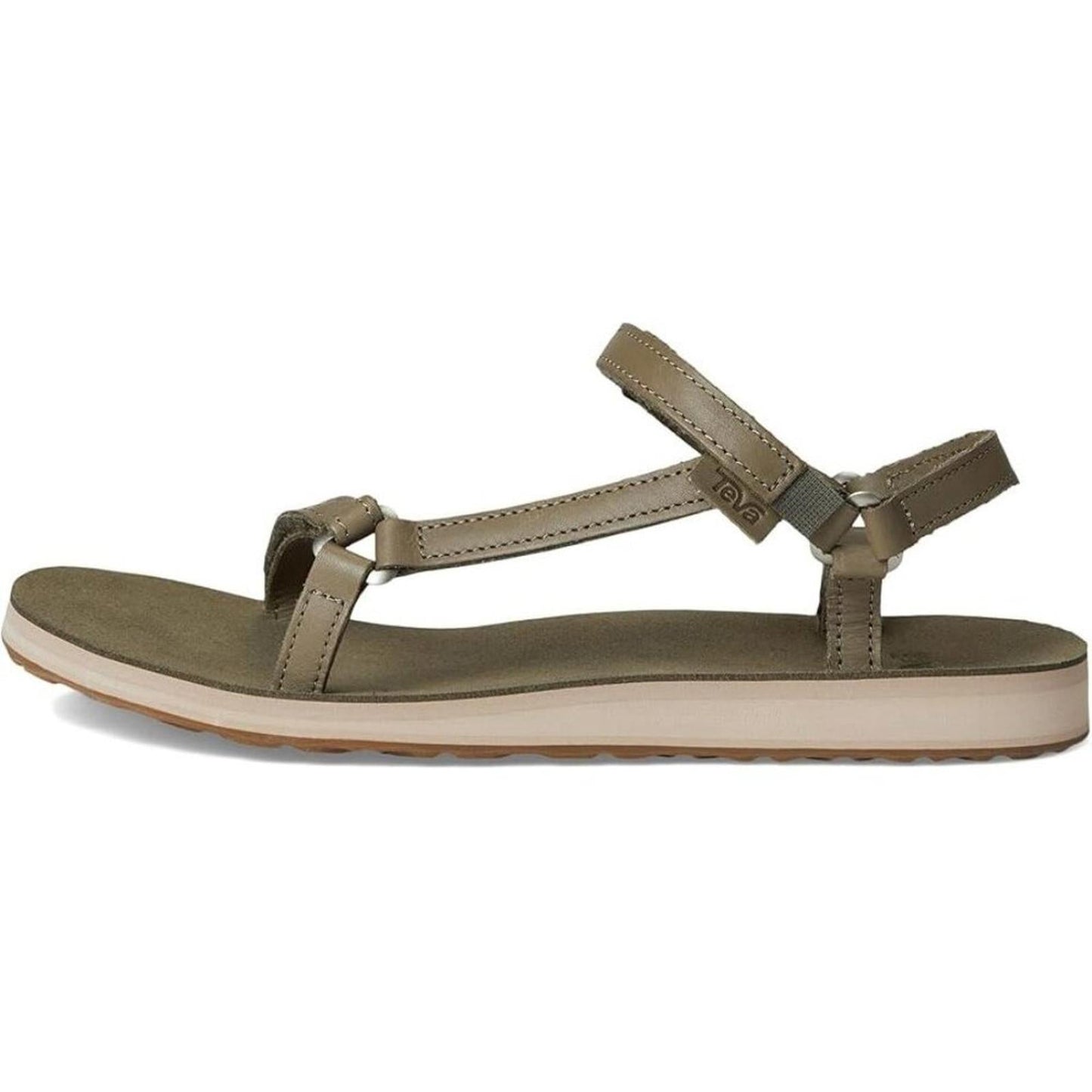 Original Universal Slim Burnt Olive Leather Strap Sandals