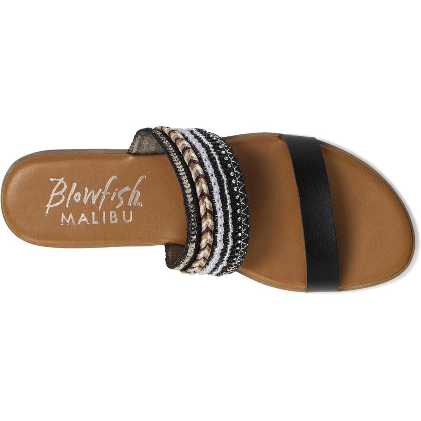 Curtis Black Fabrics Flad Slide Sandals