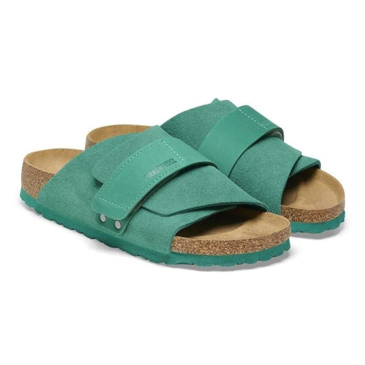 Birkenstock Shoes Kyoto Green Nubuck Suede Leather Sandals