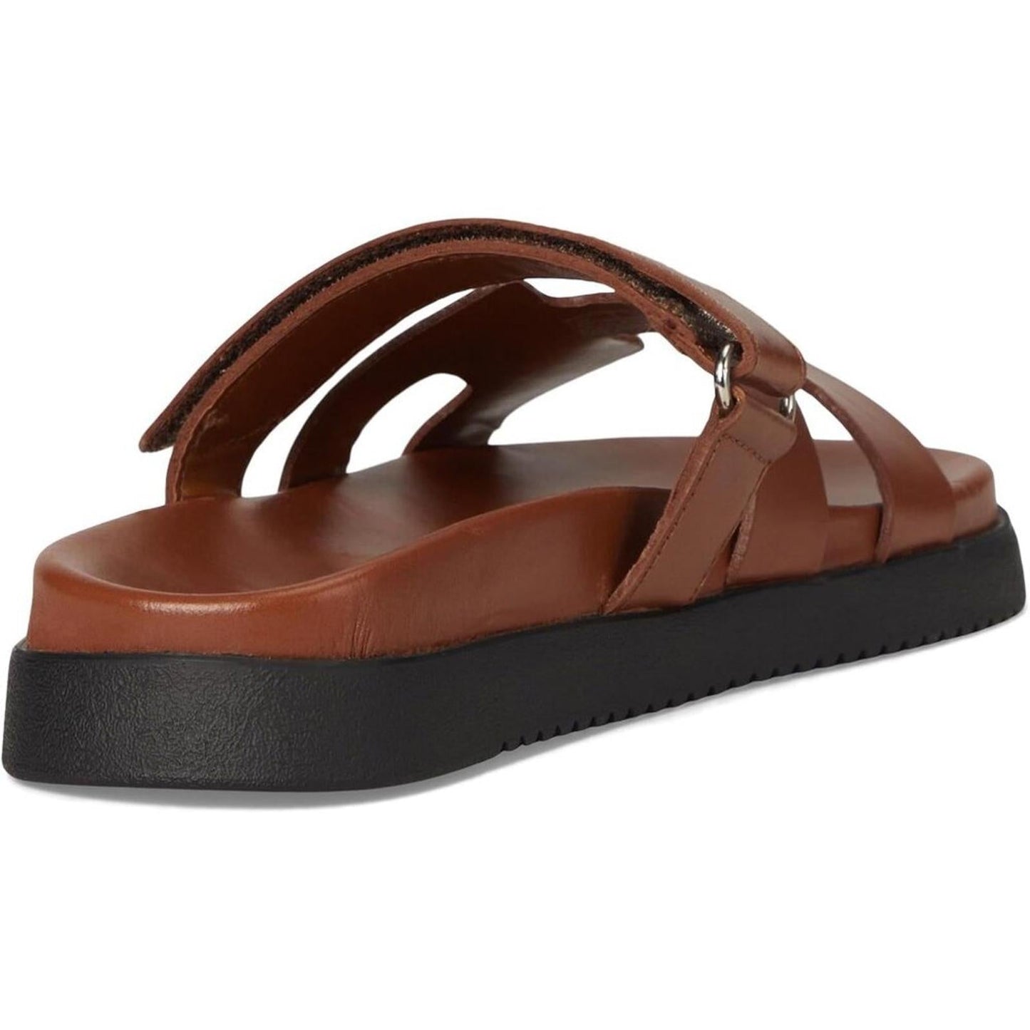 Steve Madden Shoes Mayven Camel Leather Slide Sandals
