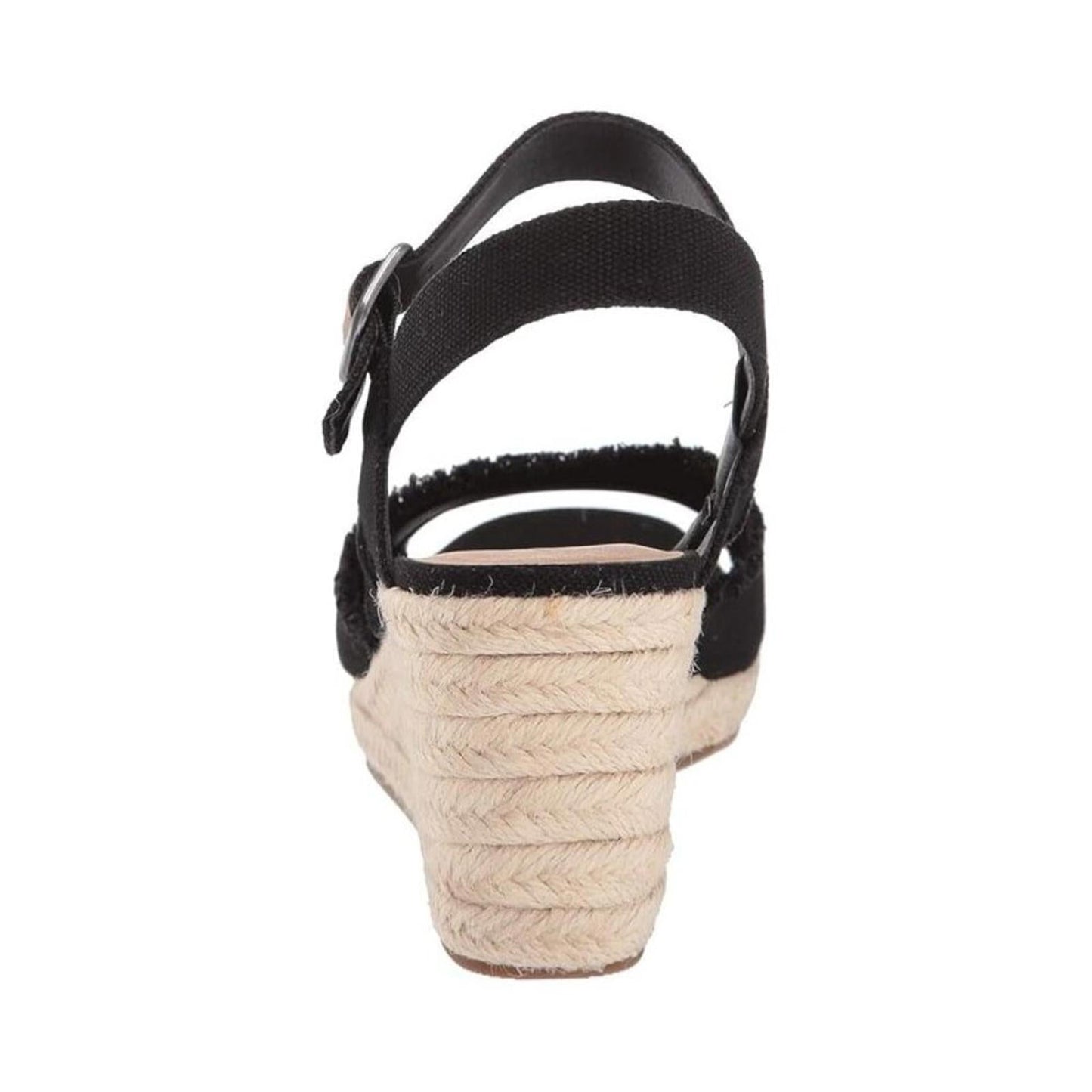 Mindra Black Espadrille Wedge Sandals