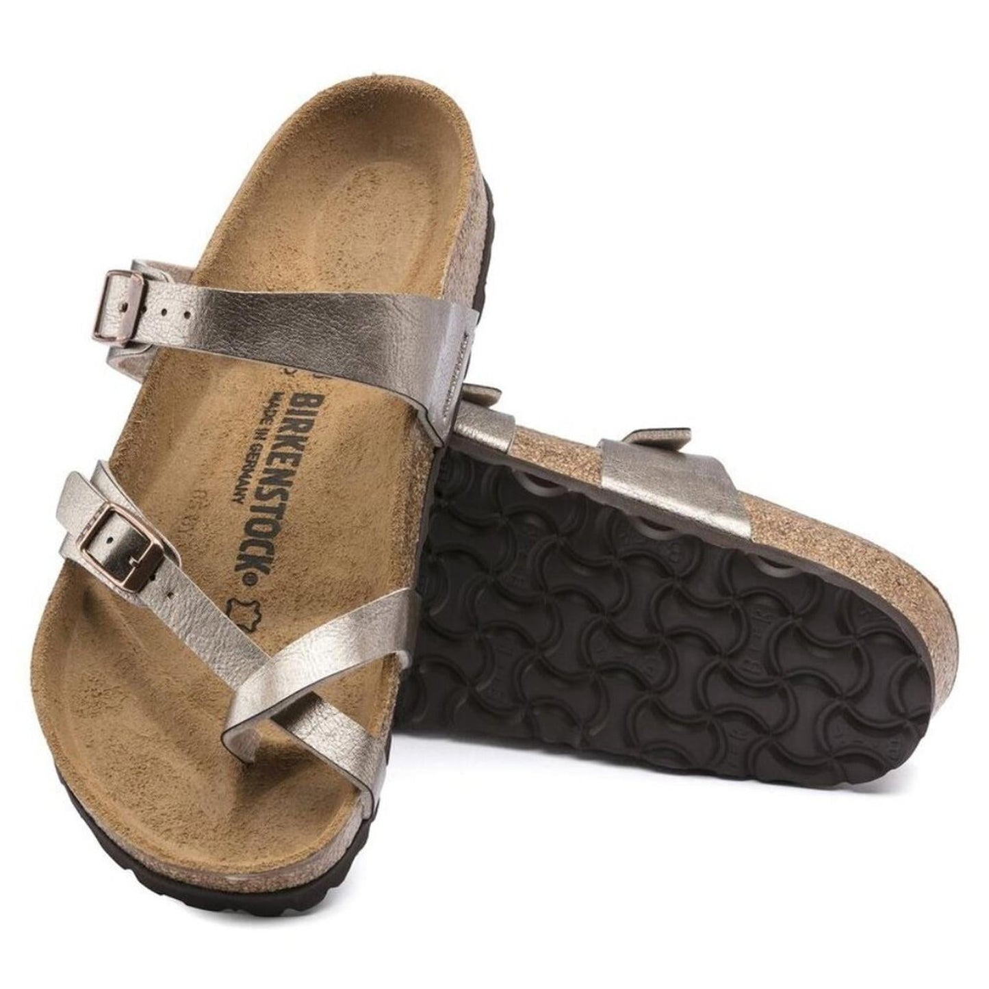 Mayari Graceful Taupe Birko Flor Sandals
